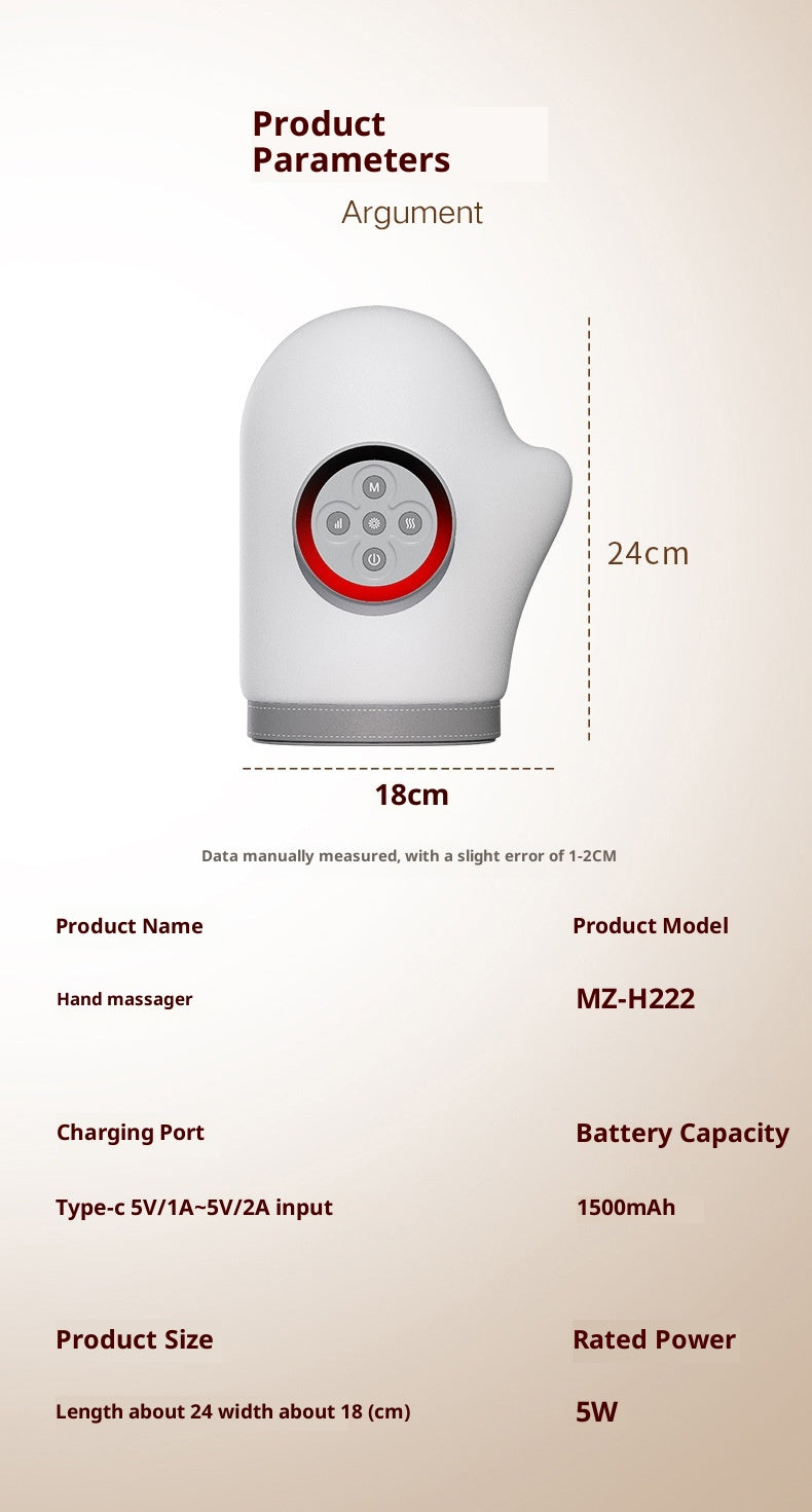Air Pressure Hand Massager With Heat Therapy For Finger Joints