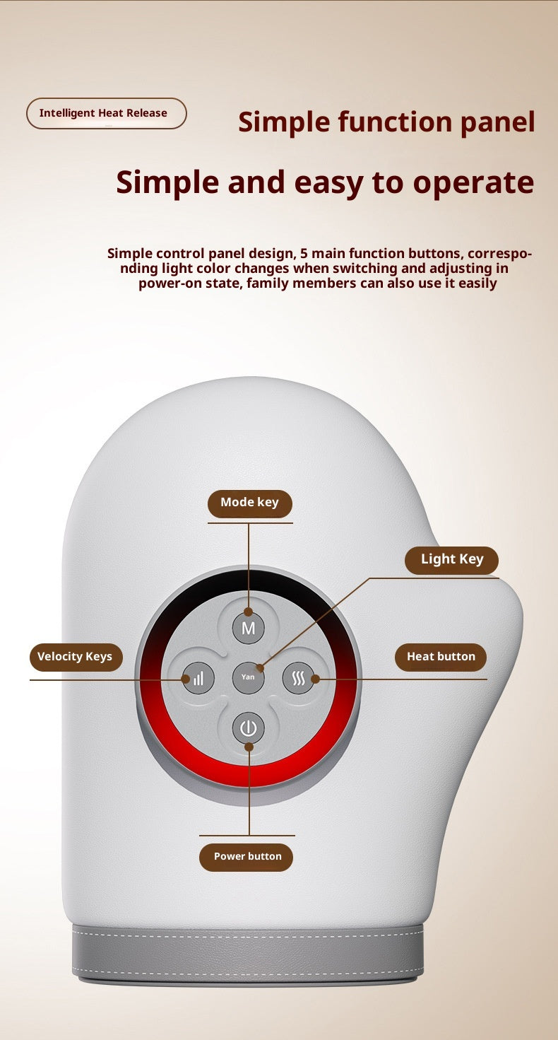 Air Pressure Hand Massager With Heat Therapy For Finger Joints